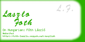 laszlo foth business card